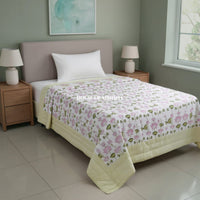 Pink Bloom Reversible Organic Mulmul Cotton Quilt – Set of 2
