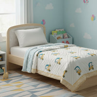 Playtime Handblock Printed Mulmul Kids Quilt