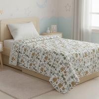 Jungle Safari Handblock Printed Mulmul Kids Quilt