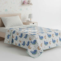 Ocean Pals Handblock Printed Mulmul Kids Dohar / AC Blanket