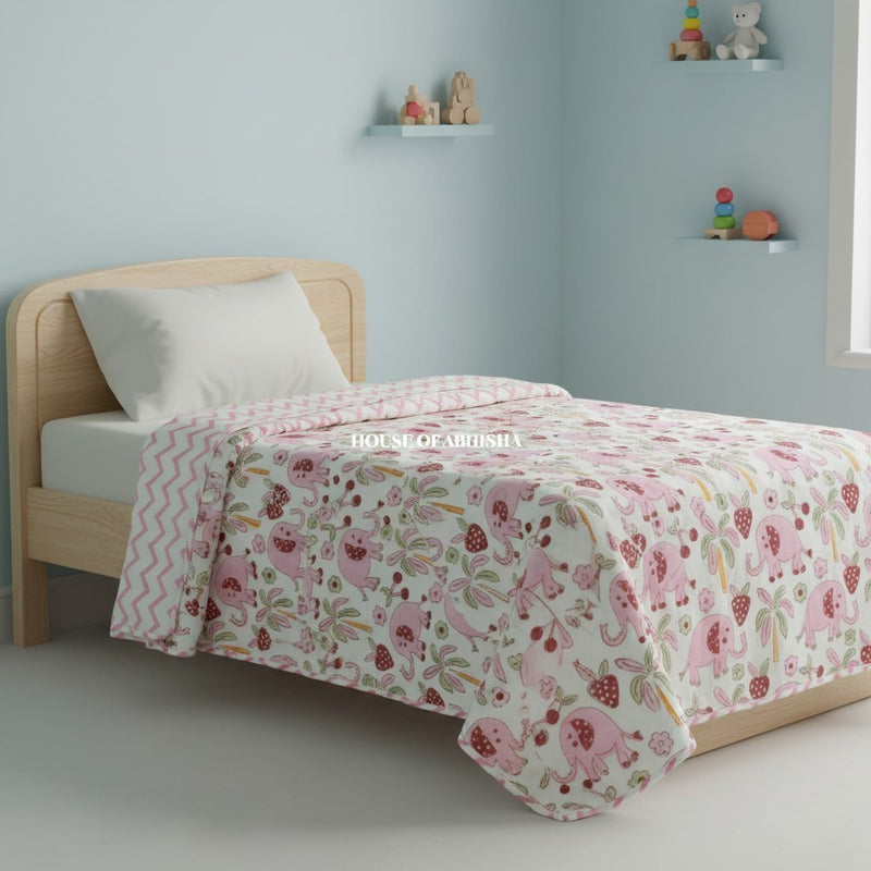 Little Explorers Handblock Printed Mulmul Kids Dohar / AC Blanket