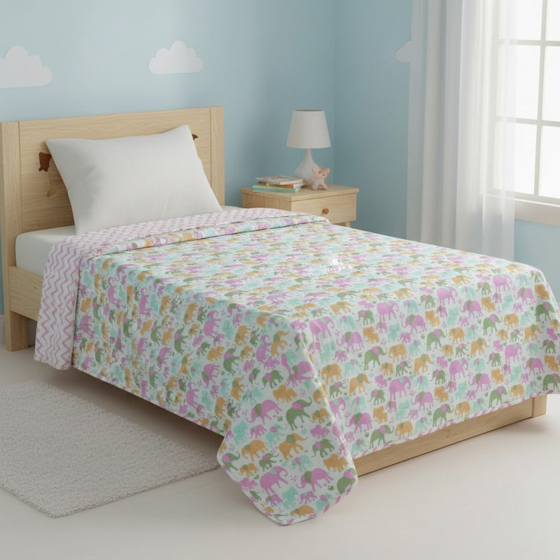 Jumbo Handblock Printed Mulmul Kids Dohar / AC Blanket