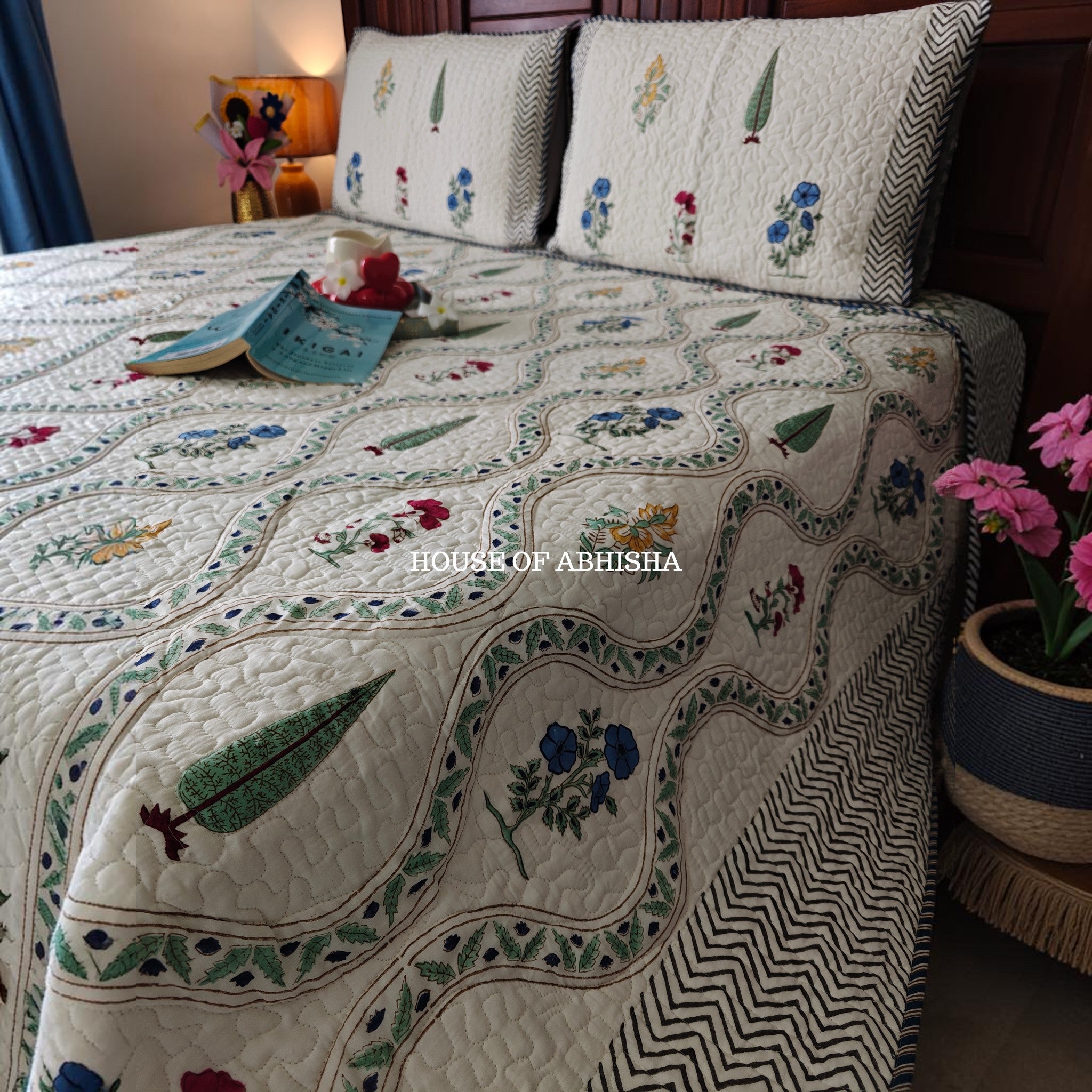 Aprajita Quilted Cotton Reversible Bedcover