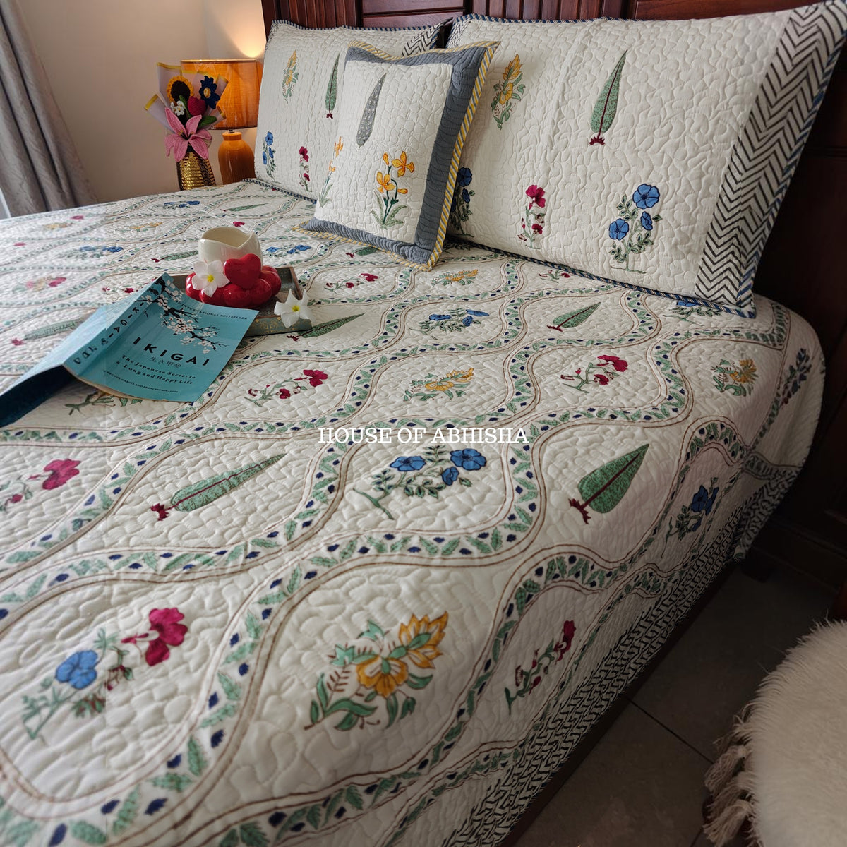 Aprajita Quilted Cotton Reversible Bedcover