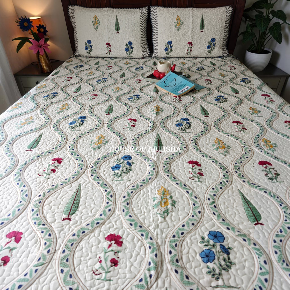 Aprajita Quilted Cotton Reversible Bedcover