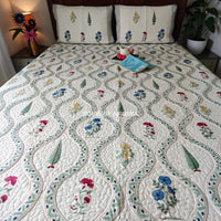 Aprajita Quilted Cotton Reversible Bedcover