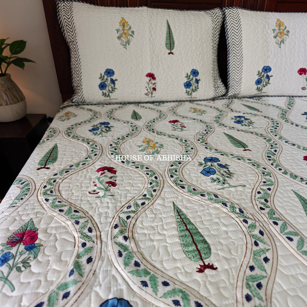 Aprajita Quilted Cotton Reversible Bedcover