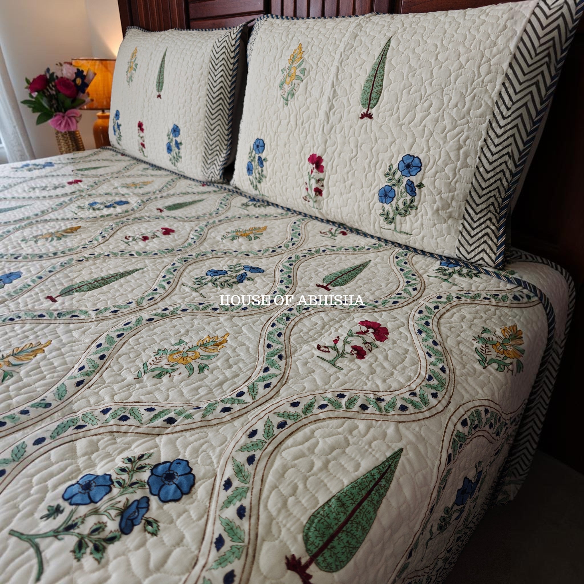 Aprajita Quilted Cotton Reversible Bedcover