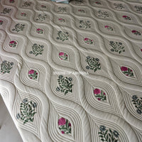 French Garden Royal Embossed Quilted Bedcover