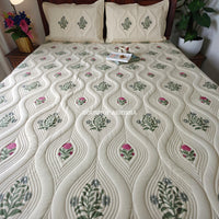 French Garden Royal Embossed Quilted Bedcover