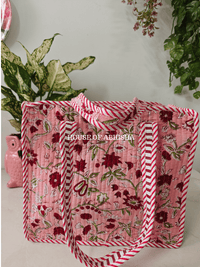 Bagh Mini Quilted Cotton Tote Bag