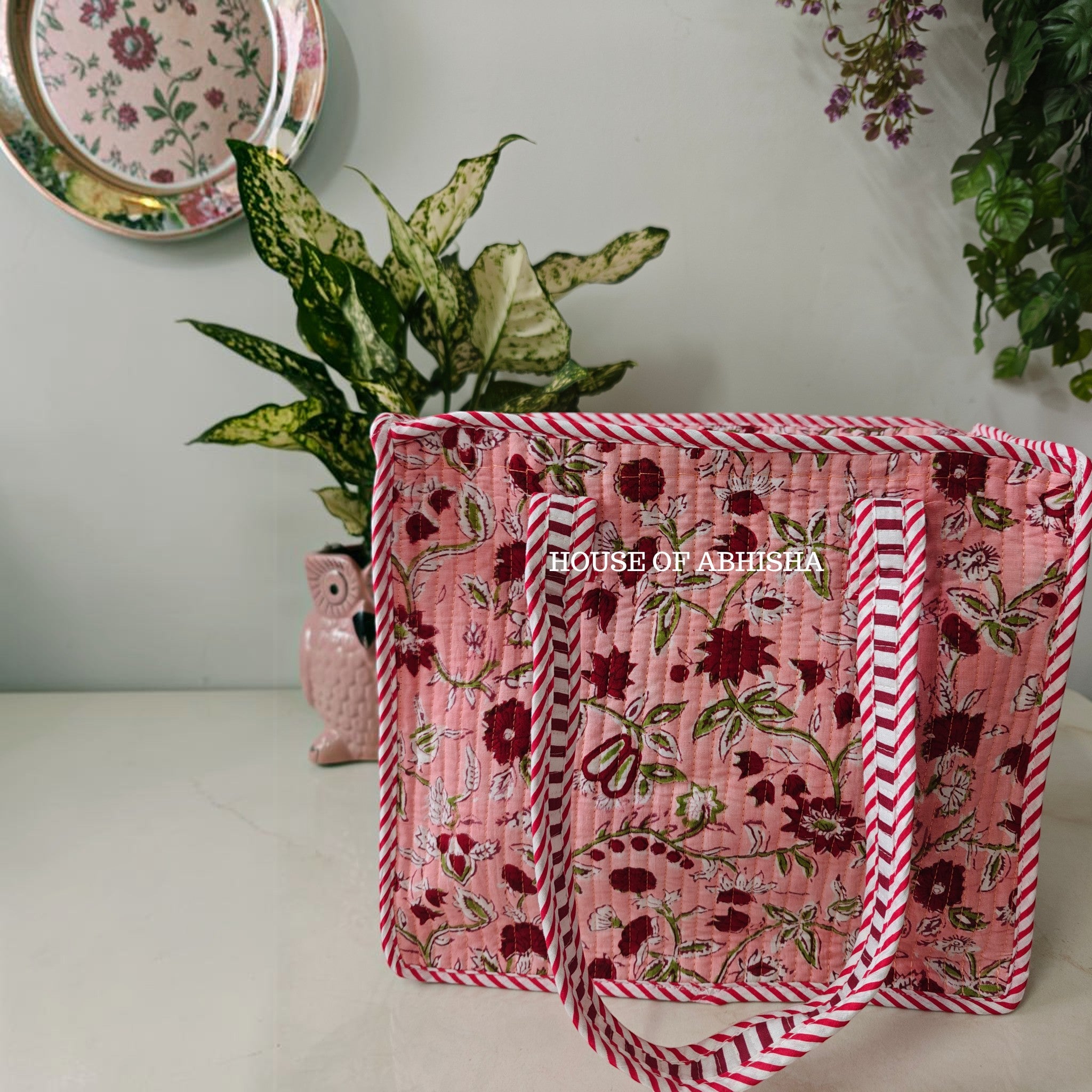 Bagh Mini Quilted Cotton Tote Bag