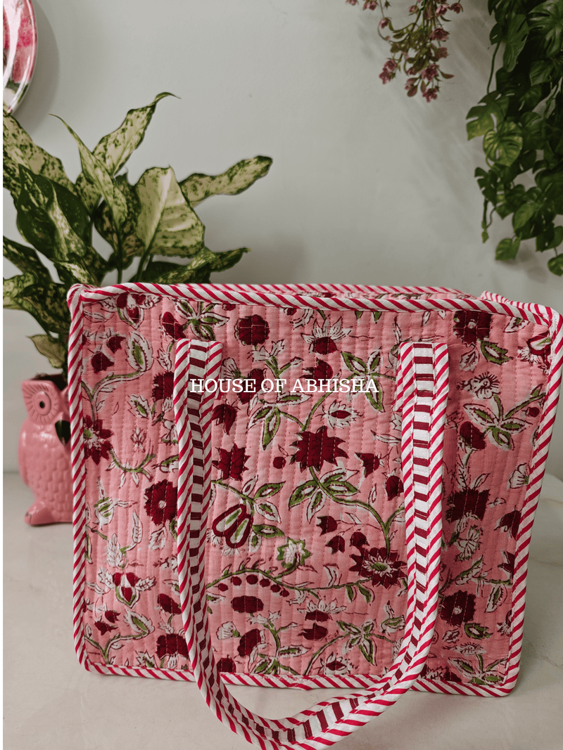 Bagh Mini Quilted Cotton Tote Bag