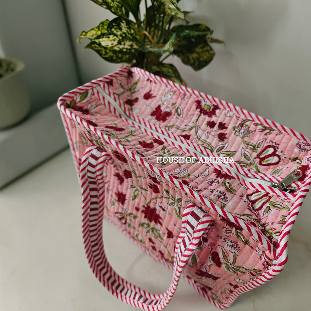Bagh Mini Quilted Cotton Tote Bag