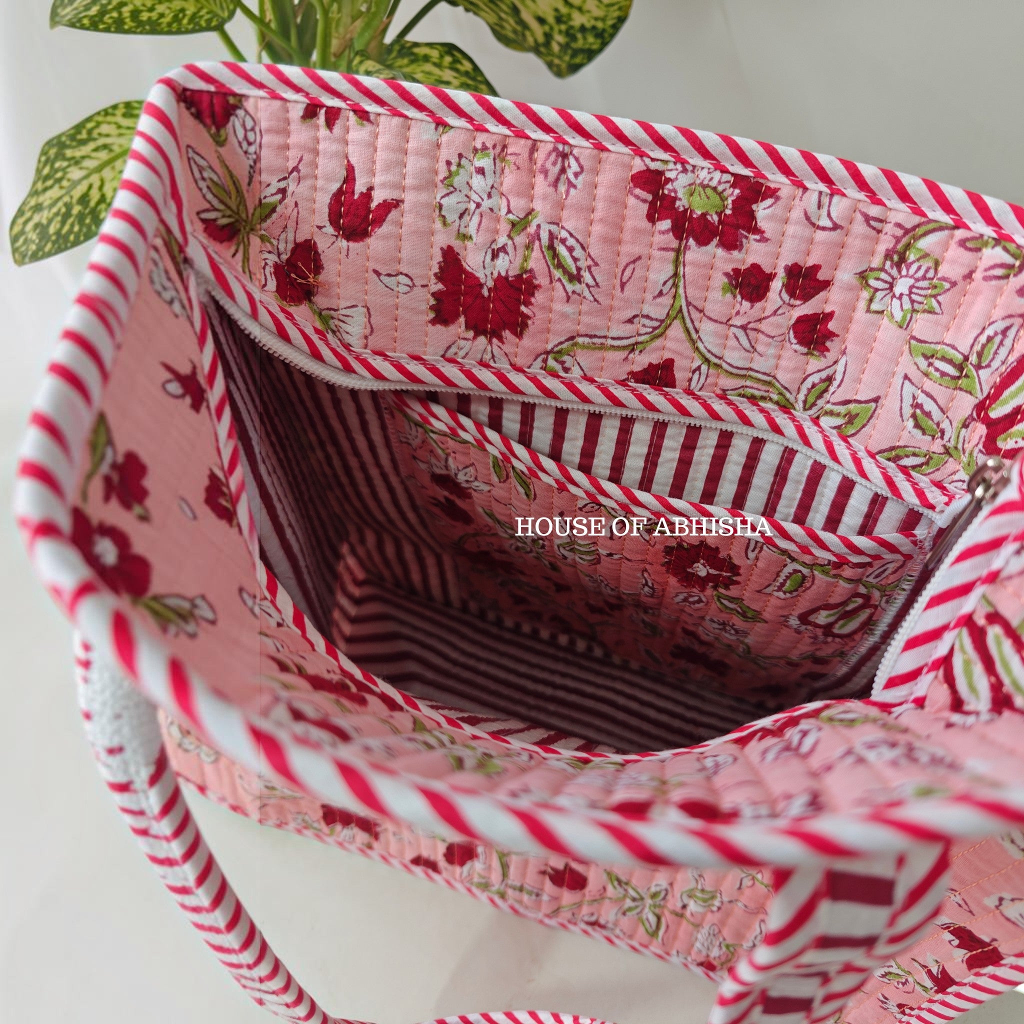 Bagh Mini Quilted Cotton Tote Bag