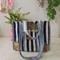 Tropical Palm Mini Quilted Cotton Tote Bag
