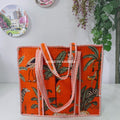 Orange Jungle Quilted Cotton Tote Bag