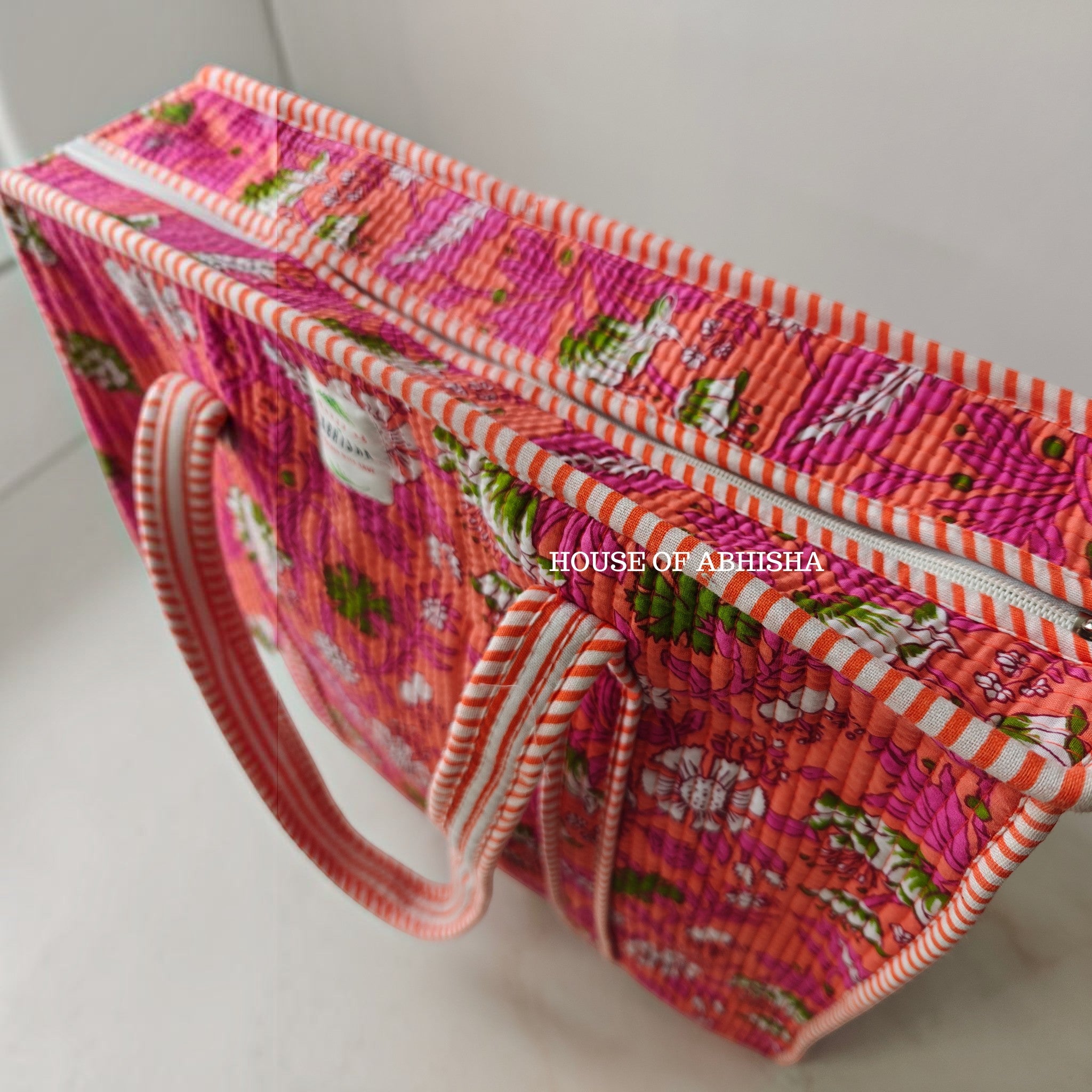 Anokhi Quilted Cotton Tote Bag