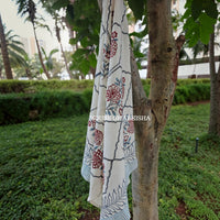 Rustic Bloom Handblock Waffle Cotton Towel