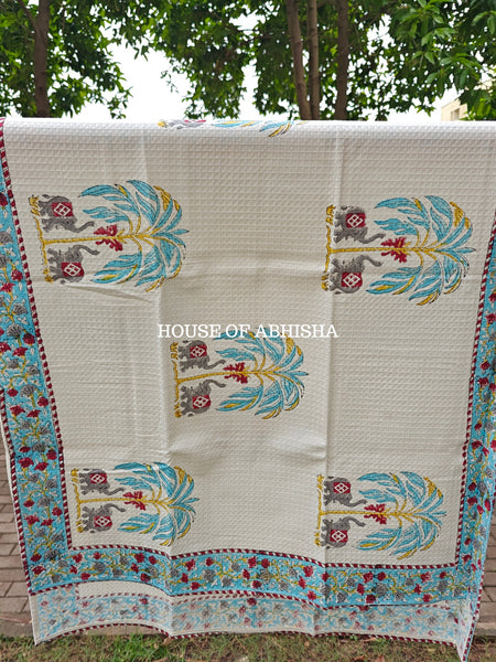 Majestic Handblock Waffle Cotton Towel