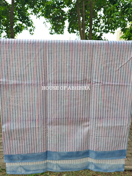 Stripes Handblock Waffle Cotton Towel