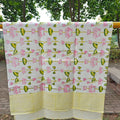 French Garden Handblock Waffle Cotton Towel