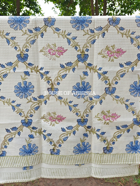 Aprajita Handblock Waffle Cotton Towel