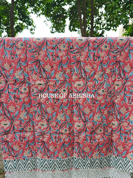 Spring Handblock Waffle Cotton Towel