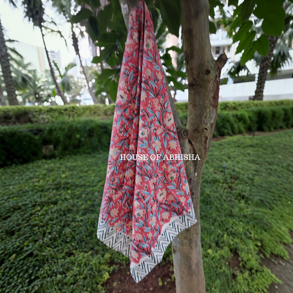 Spring Handblock Waffle Cotton Towel